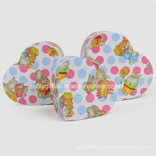 Hearted Shape papel de impressão caixas de embalagens de presente para brinquedos do bebê